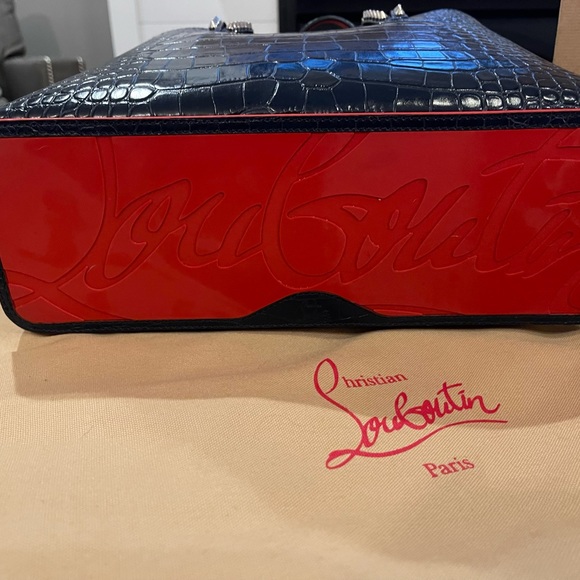 Navy Blue Christian Louboutin Cabata Small - Picture 4 of 6